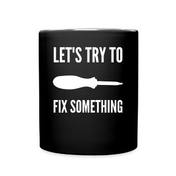 DIY Dad Workshop Craftsman Tools - Tasse einfarbig - Schwarz - Vorne
