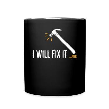 DIY Dad Workshop Craftsman Handyman - Tasse einfarbig - Schwarz - Vorne