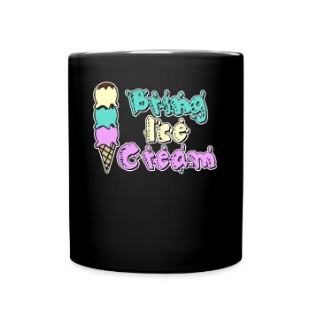 Ice Cream Cup Icecream - Tasse einfarbig - Schwarz - Vorne