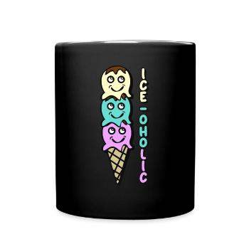 Ice Cream - Tasse einfarbig - Schwarz - Vorne