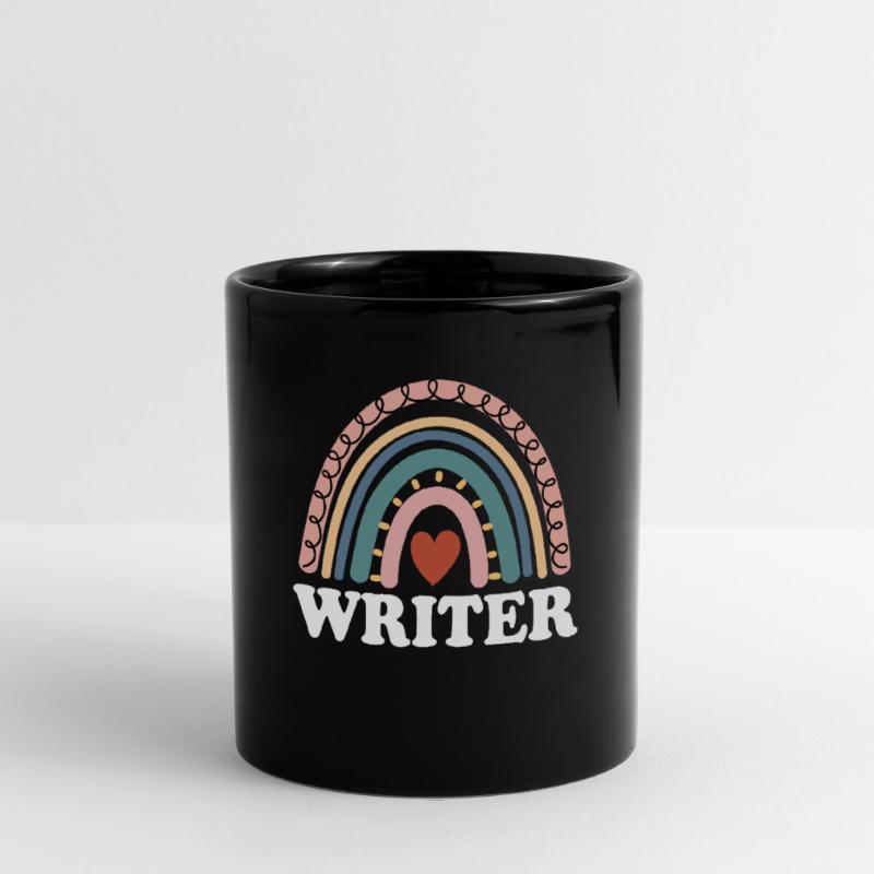 Funny Writer Boho Rainbow Screen Script Writer Full Colour Mug