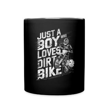 Just A Boy Who Loves Dirt Bike Enduro Motorcycle - Full Colour Mug - black - Front