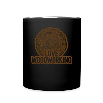 Woodworking Firewood Lumberjack Wood - Full Colour Mug - black - Front