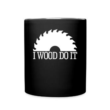 Woodworking Wood Saw Furniture Workshop - Full Colour Mug - black - Front