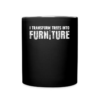 Wood Woodworking Workshop - Tasse einfarbig - Schwarz - Vorne