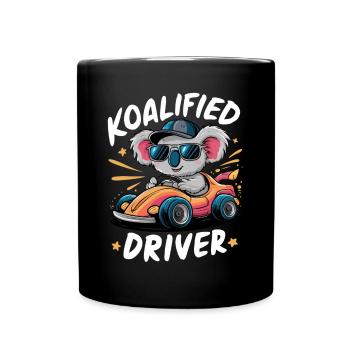 Koalified Driver Funny Driving Koala New Driver - Full Colour Mug - black - Front