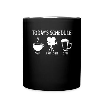 Aujourd’hui Programmation Cinématographie drôle - Mug uni - noir - Devant