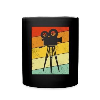 Funny Filmmaking Retro Vintage Cinematography - Full Colour Mug - black - Front