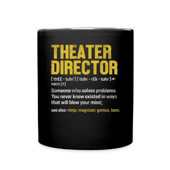 Metteur en scène de théâtre Funny Definition Musical - Mug uni - noir - Devant