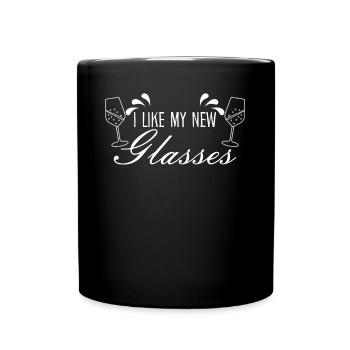 Wine Glasses Wine Drinker Vino - Full Colour Mug - black - Front