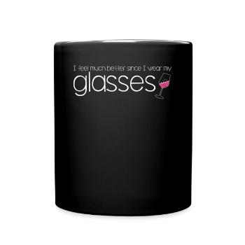 Red Wine Glasses Wine Drinker Vino - Tasse einfarbig - Schwarz - Vorne
