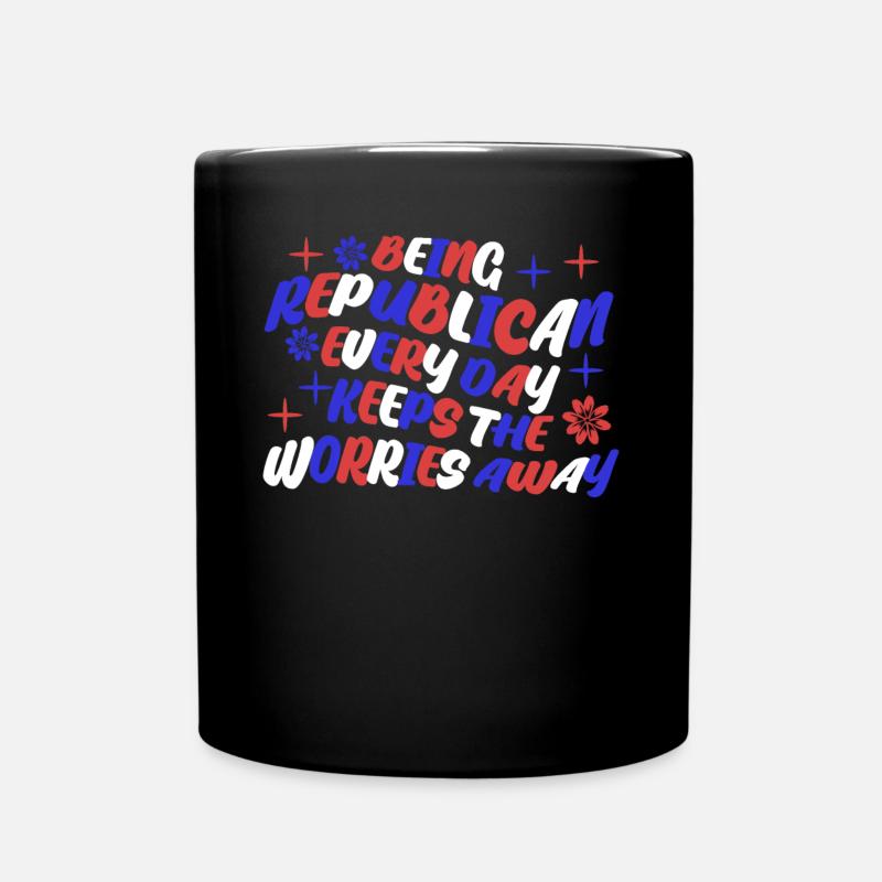 Republicans Republican - Full Colour Mug - black