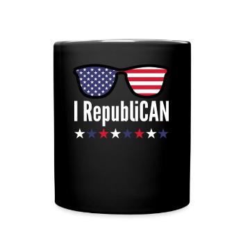 Républicains conservateurs Républicains - Mug uni - noir - Devant