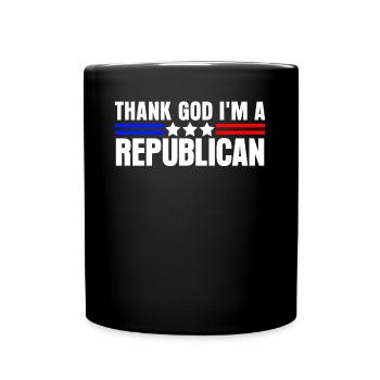 Republican Republicans Conservative Vote - Tasse einfarbig - Schwarz - Vorne