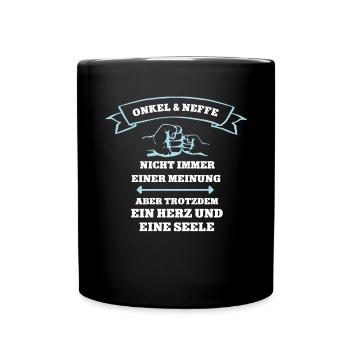Onkel und Neffe Partnerlook Team Neffen Onkels - Tasse einfarbig - Schwarz - Vorne