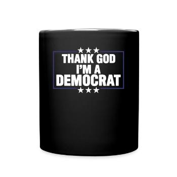 Vote Democracy Democrat Democratic - Full Colour Mug - black - Front