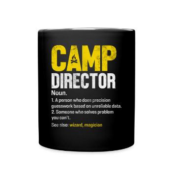 Camp Director Funny Definition Camping Campground - Full Colour Mug - black - Front