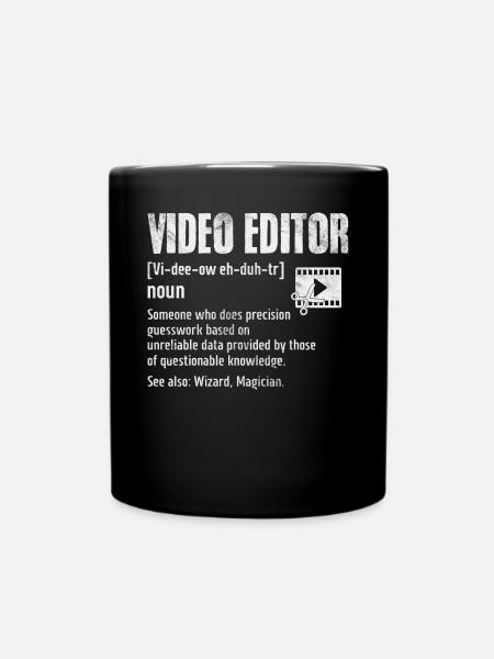 Éditeur vidéo Définition amusante Cinématographie - Mug uni - noir