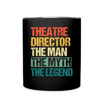 The Man The Myth The Legend Funny Retro Theater - Full Colour Mug - black - Front