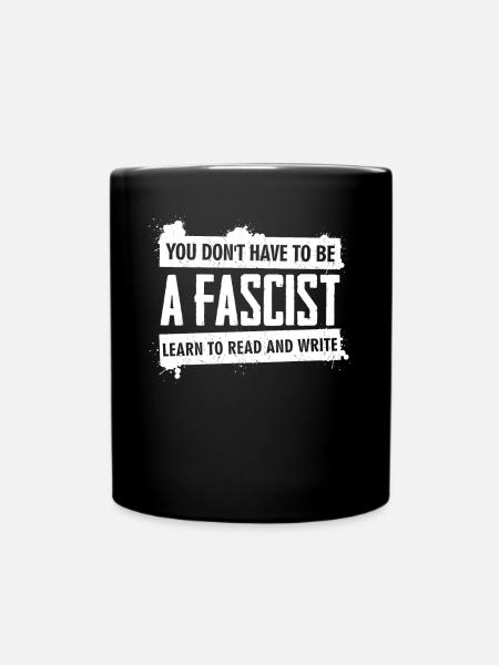 Humanity Antifascism Respect Tolerance - Tasse einfarbig - Schwarz