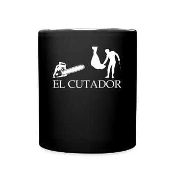 Chain Saw Lumberjack Chainsaw - Full Colour Mug - black - Front