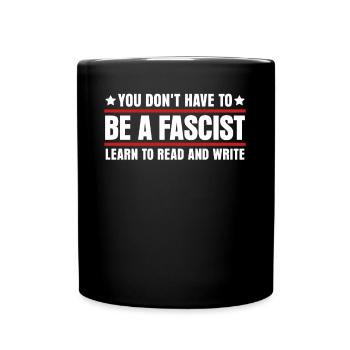 Tolerance Humanity Antifascism Respect - Full Colour Mug - black - Front
