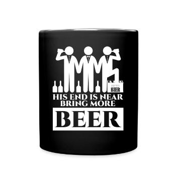 Beer Groom Best Man Groomsmen Bride - Tasse einfarbig - Schwarz - Vorne