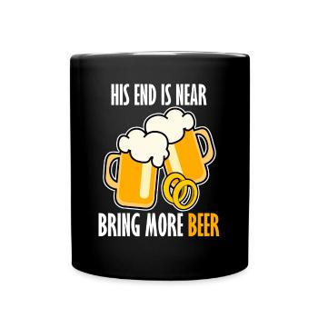 Groom Best Man Groomsmen Bride Beer - Tasse einfarbig - Schwarz - Vorne