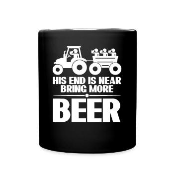 Best Man Groomsmen Bride Beer Groom - Tasse einfarbig - Schwarz - Vorne