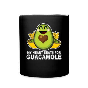 Guacamole Avocado Tortilla Chips - Full Colour Mug - black - Front
