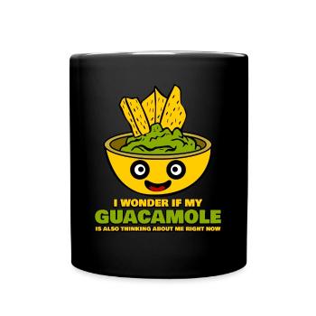 Tortilla Chips Avocado Guacamole Bowl - Full Colour Mug - black - Front