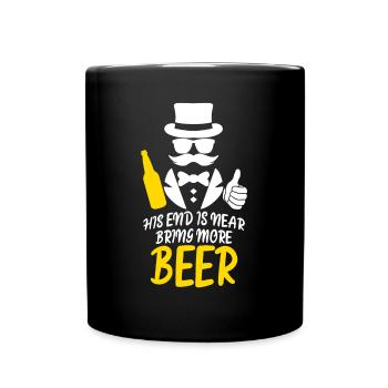 Groomsmen Groom Beer Best Man - Tasse einfarbig - Schwarz - Vorne