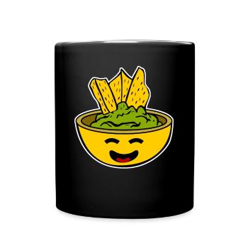Bol de guacamole Croustilles tortilla Avocat - Mug uni - noir - Devant