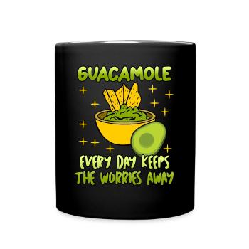 Tortilla Chips Avocado Guacamole - Full Colour Mug - black - Front