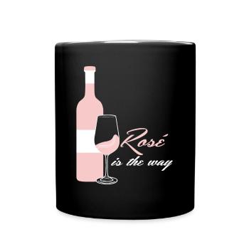Red Wine Glasses Vino Rosé - Full Colour Mug - black - Front