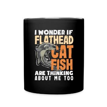 Drôle d’amateur de poisson-chat poisson à tête plate - Mug uni - noir - Devant