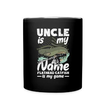 Drôle d’amateur de poisson-chat poisson à tête plate - Mug uni - noir - Devant