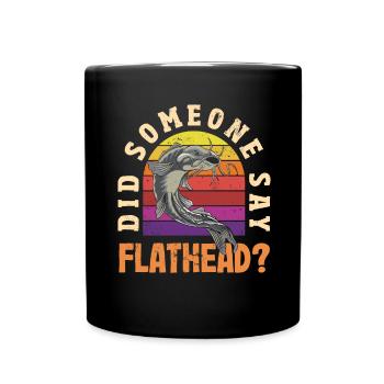 Drôle d’amateur de poisson-chat poisson à tête plate - Mug uni - noir - Devant