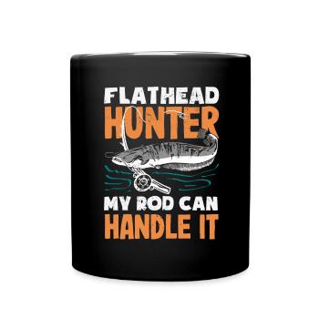 Drôle d’amateur de poisson-chat poisson à tête plate - Mug uni - noir - Devant
