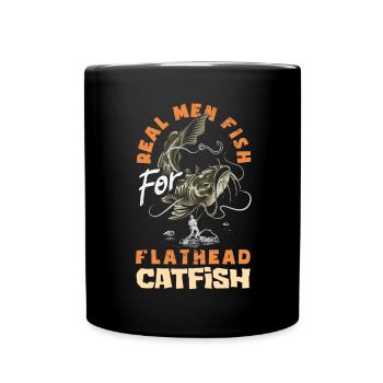 Drôle d’amateur de poisson-chat poisson à tête plate - Mug uni - noir - Devant