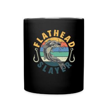 Drôle d’amateur de poisson-chat poisson à tête plate - Mug uni - noir - Devant