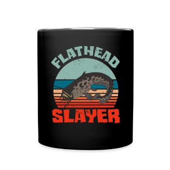 Drôle d’amateur de poisson-chat poisson à tête plate - Mug uni - noir - Devant