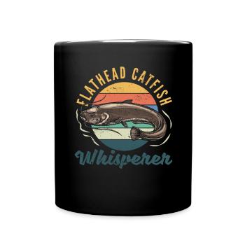 Drôle d’amateur de poisson-chat poisson à tête plate - Mug uni - noir - Devant