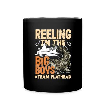 Drôle d’amateur de poisson-chat poisson à tête plate - Mug uni - noir - Devant