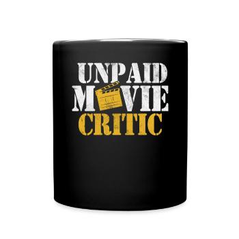 Critique de cinéma non rémunéré Film cinématographique drôle - Mug uni - noir - Devant