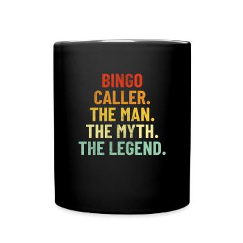 Bingo Anrufer Lustiger Spieler Lotterie Casino Retro - Tasse einfarbig - Schwarz - Vorne