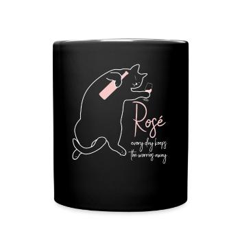Cat Rosé Red Wine Glass - Tasse einfarbig - Schwarz - Vorne