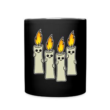 Candle Candlemaking Paraffin Wax Candles - Full Colour Mug - black - Front