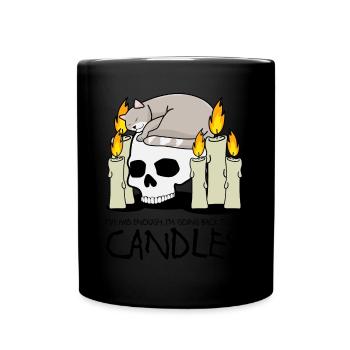 Candle Cat Candlemaking Skull Candles - Full Colour Mug - black - Front