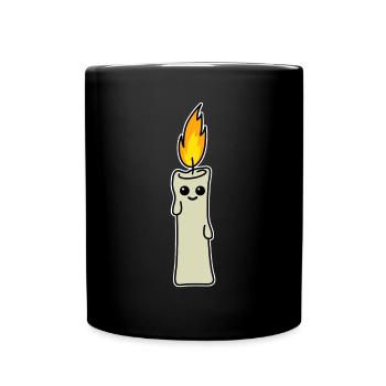 Candle Candle Candles Paraffin Wax - Full Colour Mug - black - Front
